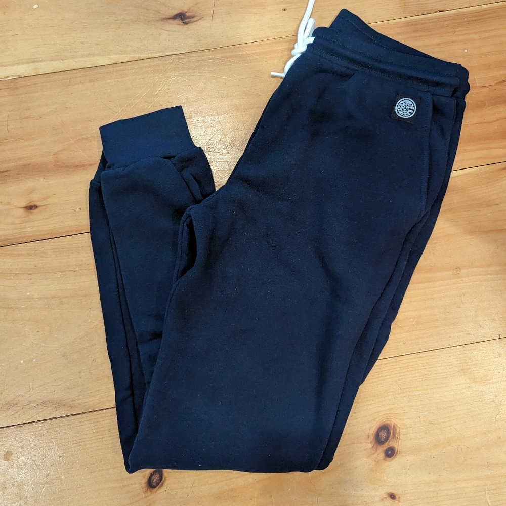 Blade and Blue Solid Navy Blue Jogger Sweatpants - Made in USA